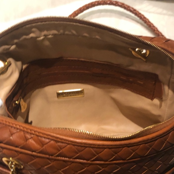 VINTAGE BOTTEGA VENETA Intrecciato Napa Shoulder Bag  Brown Gold HW - Picture 8 of 14
